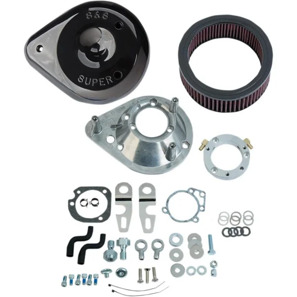 S&S Cycle® Gloss Black Teardrop Air Cleaner Kit for 2007-2019 Harley Sportster XL Models, with Hardware - Made in U.S.A. - 170-0307E