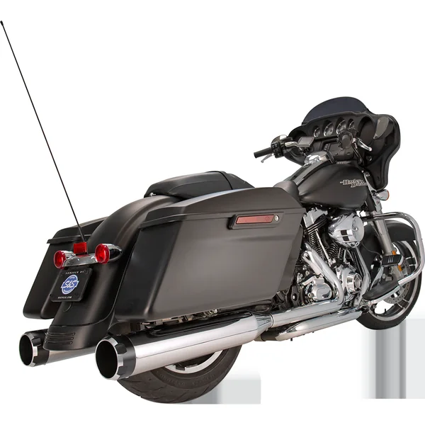 S&S Cycle MK45 4.5" Slip-On Mufflers for 1995-2016 Harley Touring Models - Chrome with Black Thruster - 5500619