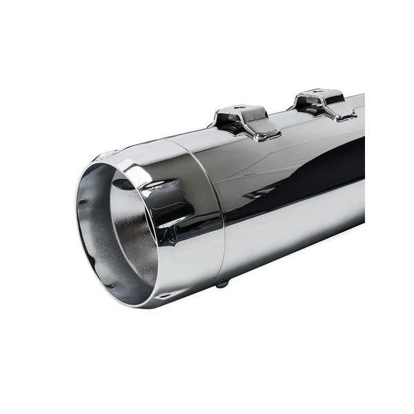 S&S Cycle Mk45 Slip-On Mufflers for 2017+ Harley Street Glide, Electra Glide, Road Glide, Road King M8 Touring Models — Chrome with Chrome Thruster End Cap - 50 State Legal - Made in USA - 5500665 - Image 4