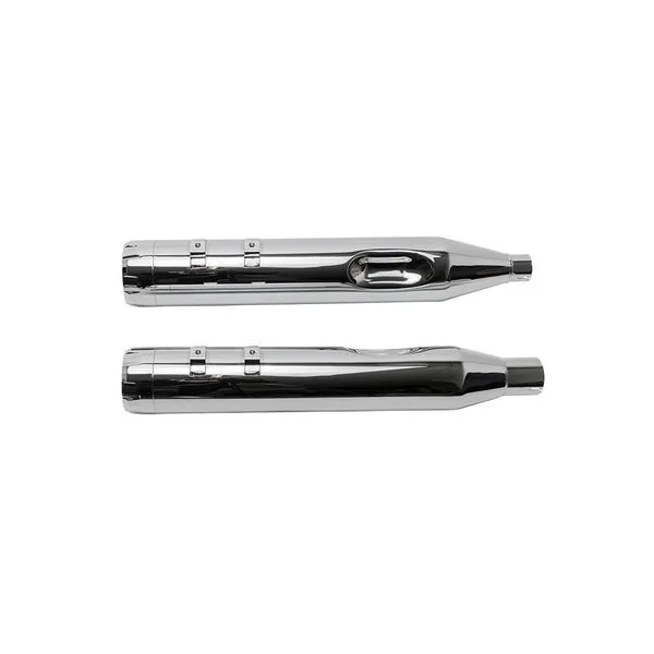 S&S Cycle Mk45 Slip-On Mufflers for 2017+ Harley Street Glide, Electra Glide, Road Glide, Road King M8 Touring Models — Chrome with Chrome Thruster End Cap - 50 State Legal - Made in USA - 5500665 - Image 5