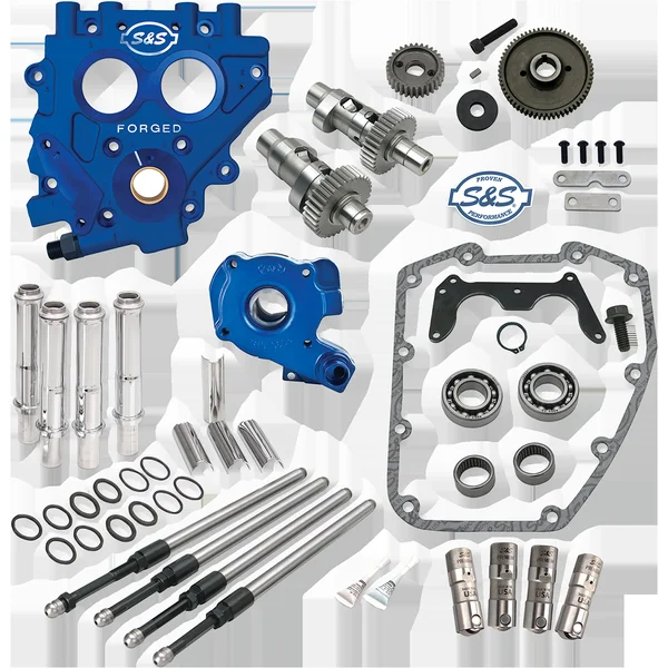 S&S Cycle® Raw Gear-Drive 551 Series Cam Chest Kit for 1999-2006 Harley Models with Twin Cam (Except 2006 Dyna Models), with Pump, Support Plate, Cams and Tappets - Made in U.S.A. - 310-0812