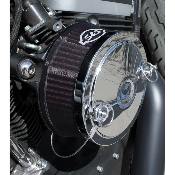 S&S Cycle® Super Stock™ Black Gloss Stealth Air Cleaner Kit for 1991-2006 Harley Sportster XL Models with Stock CV Carburetor, with Hardware - Made in U.S.A. - 170-0093 - Image 5