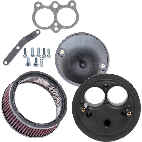 S&S Cycle® Super Stock™ Black Gloss Stealth Air Cleaner Kit for 1991-2006 Harley Sportster XL Models with Stock CV Carburetor, with Hardware - Made in U.S.A. - 170-0093 - Image 8
