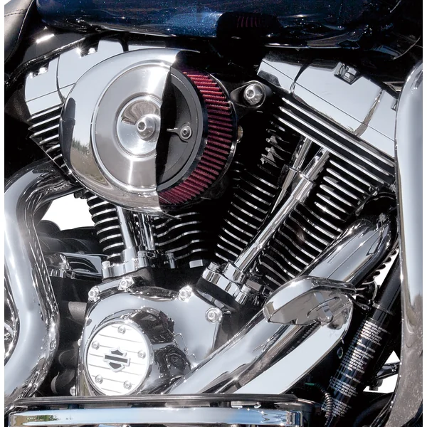 S&S Cycle® Super Stock™ Black Gloss Stealth Air Cleaner Kit for 1999-2006 Harley Models with Twin Cam Motors and E/G Series Carburetors, with Hardware - Made in U.S.A. - 170-0058