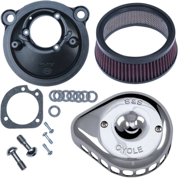 S&S Mini Teardrop Stealth Air Cleaner Kit for 2007-2020 Harley Sportster - Chrome