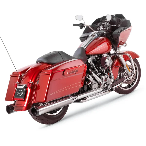 S&S Power Tune Dual Exhaust Header System for 2009-2016 Harley Touring - Chrome - Image 4