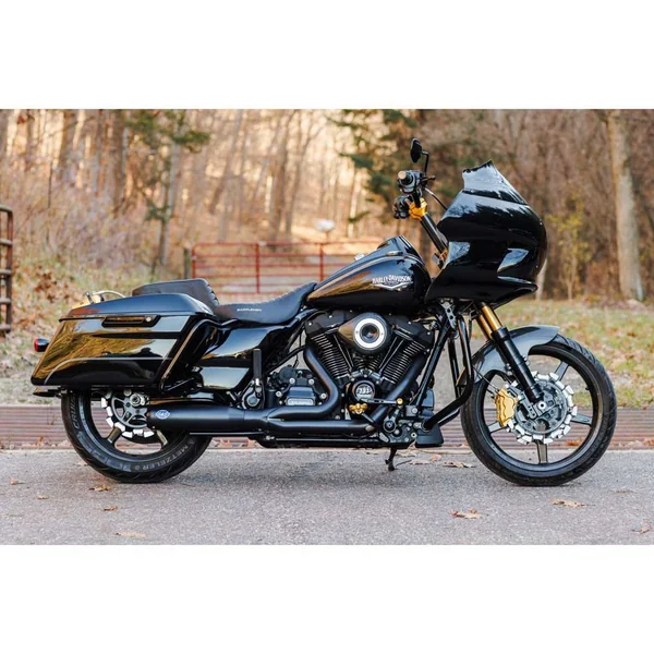 S&S Qualifier 2-1 50-State Exhaust for 2017-2024 Harley Touring - Black - Image 3