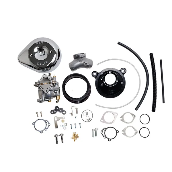 S&S Super E Carburetor & Stealth Air Cleaner Kit for 1984-1999 Harley - Chrome