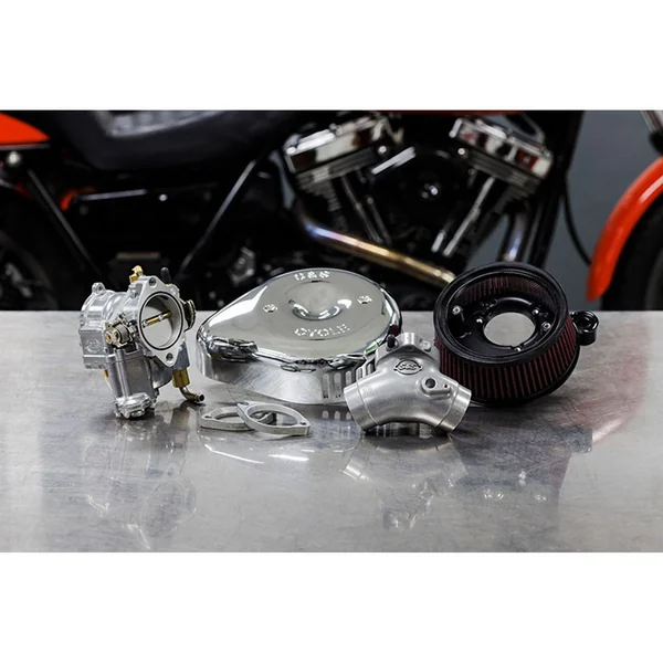 S&S Super E Carburetor & Stealth Air Cleaner Kit for 2006 Harley Big Twin - Black - Image 2