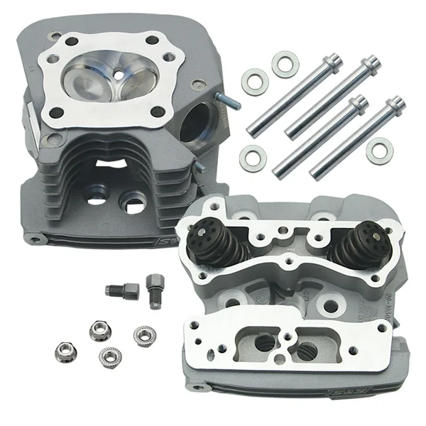 S&S Super Stock 79cc Cylinder Heads for 1999-2005 Harley Twin Cam - Silver