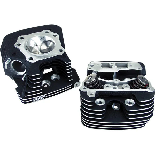 S&S Super Stock 79cc Cylinder Heads for 2006-2017 Harley Twin Cam - Black - Image 2