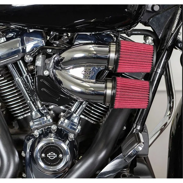 S&S Tuned Induction Air Cleaner Kit for 2017-2023 Harley M8 - Chrome - Image 3