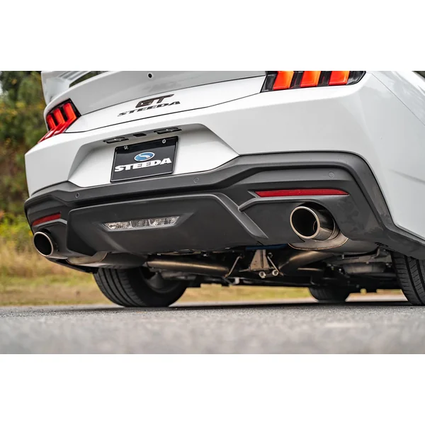 Steeda 3" Cat-Back Exhaust System w/ Dual 4" Polished Tips2015-2017 & 2024-2026 Ford Mustang GT - Image 2