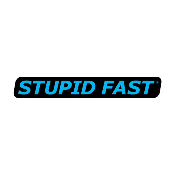 Stupid Fast Decal - Blue/Black