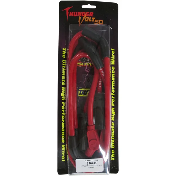 Sumax 409 Pro Race Spark Plug Wires for 2017-2018 Harley M8 Touring - Red