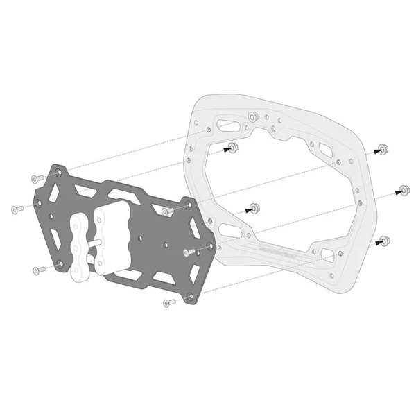 SW-MOTECH PRO Side Carrier Soft Luggage Adapter Kit for RotopaX Pack Mounts to fit RotopaX Fuel or Water Packs | Single Side - Image 2