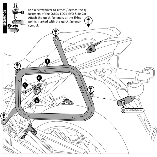 SW-MOTECH Quick-Lock Sidecarrier for Kawasaki Versys 650 ’07-’14 - Image 9