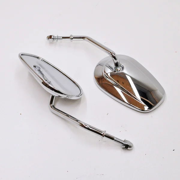 Tapered Mirrors (OEM Style) w/ Short Stems and Convex Mirrors - Chrome - Sold As a Pair - Fits All Harley Davidson Models - Image 5