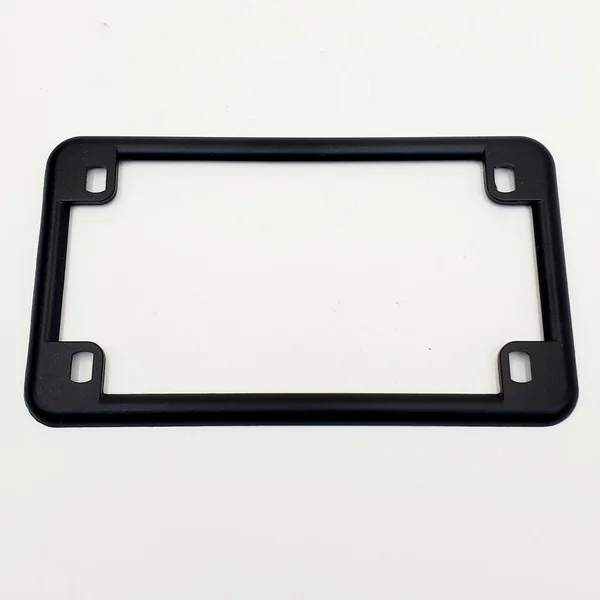 Textured Black 7”x4” US Motorcycle License Plate Frame/Mount – Powder Coated Metal Frame, Built to Last – 7-1/4”x4-1/4” Overall Dimensions (5-3/4”x2-3/4” Center-to-Center Mounting Holes)