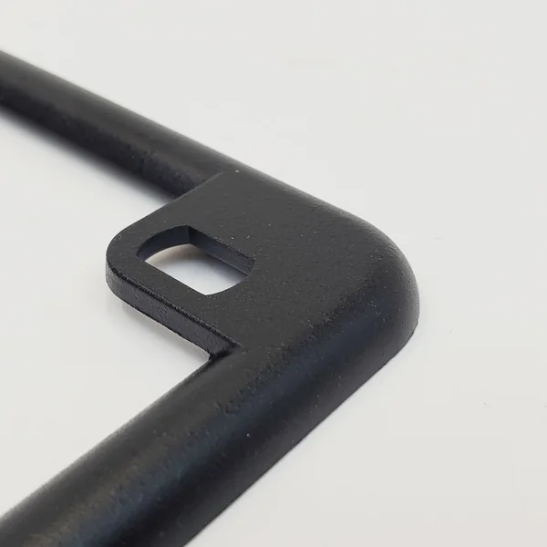 Textured Black 7”x4” US Motorcycle License Plate Frame/Mount – Powder Coated Metal Frame, Built to Last – 7-1/4”x4-1/4” Overall Dimensions (5-3/4”x2-3/4” Center-to-Center Mounting Holes) - Image 3