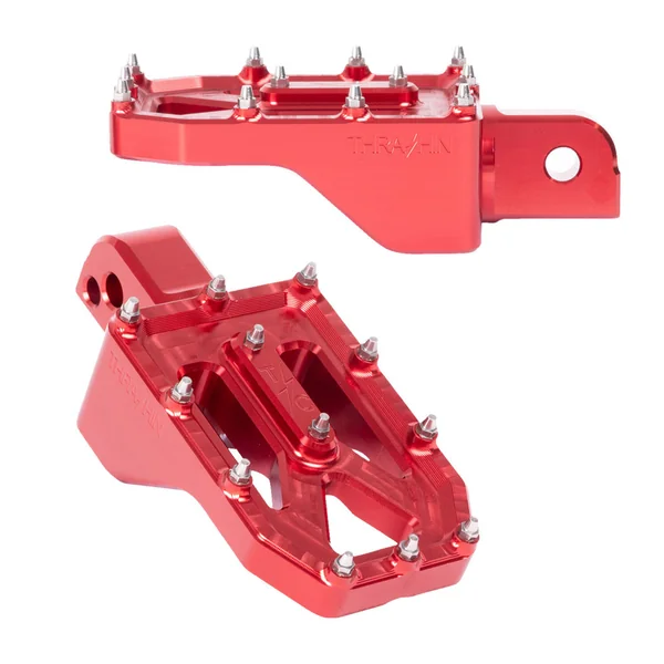 Thrashin Supply Aggressor Foot Pegs for Harley - Red