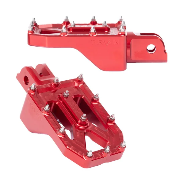Thrashin Supply Aggressor Foot Pegs for Harley - Red - Image 2