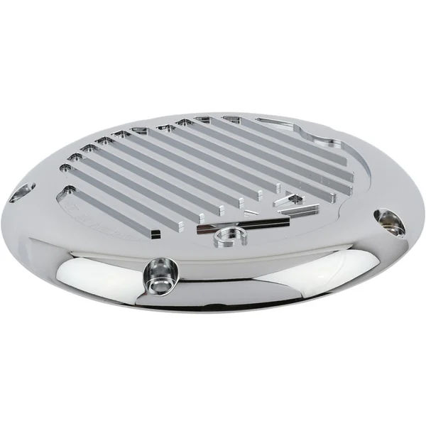 Thrashin Supply Finned 5-Hole Derby Cover for Harley M8 Touring - Chrome - Image 2
