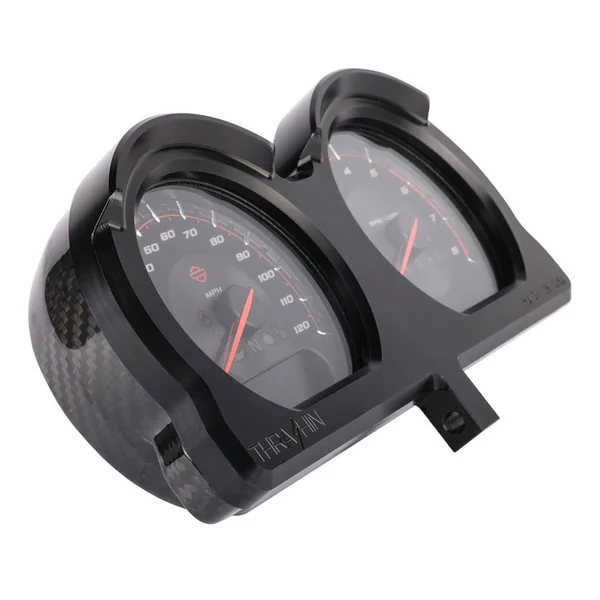 Thrashin Supply Gauge Relocation for 2014-2022 Harley Road Glide - Black - Image 2