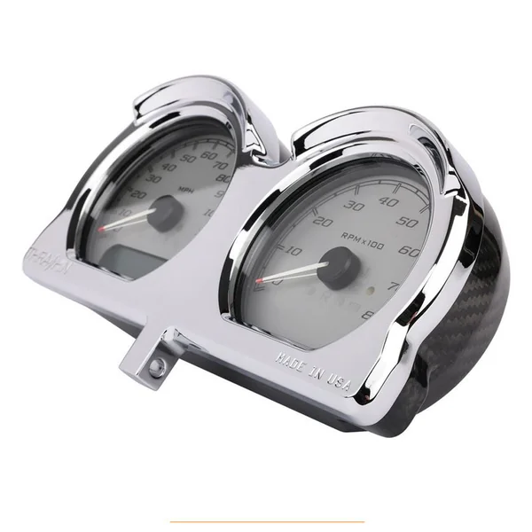 Thrashin Supply Gauge Relocation for 2014-2023 Harley Road Glide - Chrome - Image 2