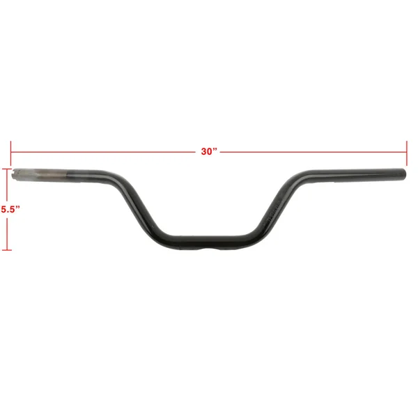 Thrashin Supply High Bend Bars 1" Handlebars - Black - Image 2