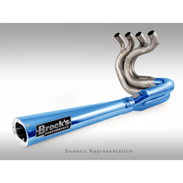 *TiWinder Blue Full System w/ 18" Muffler Race Baffle GSX-R1000 (01-04)