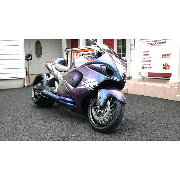 TiWinder Blue Full System w/ 18" Muffler Street Baffle Suzuki Hayabusa (99-26) - Image 9
