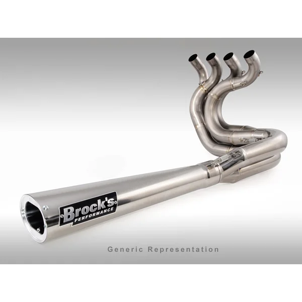 TiWinder Polished Full System w/ 18" Muffler Race Baffle GSX-R1000 (01-04)