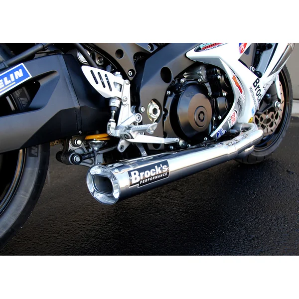 TiWinder Polished Full System w/ 18" Muffler Street Baffle GSX-R1000 (07-08)