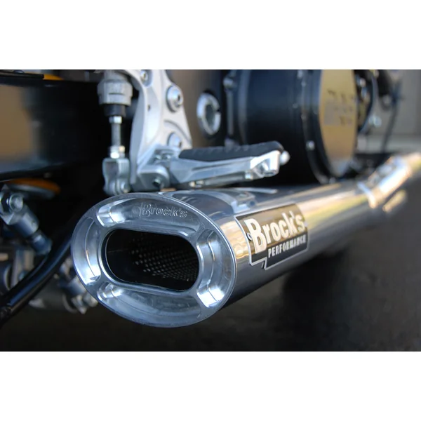 TiWinder Polished Full System w/ 18" Muffler Street Baffle Suzuki Hayabusa (99-26)