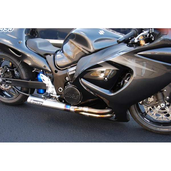 TiWinder Polished Full System w/ 18" Muffler Street Baffle Suzuki Hayabusa (99-26) - Image 2