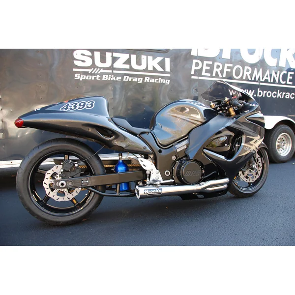 TiWinder Polished Full System w/ 18" Muffler Street Baffle Suzuki Hayabusa (99-26) - Image 4