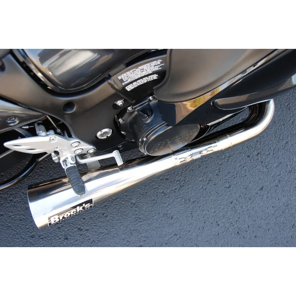 TiWinder Polished Full System w/ 18" Muffler Street Baffle Suzuki Hayabusa (99-26) - Image 5