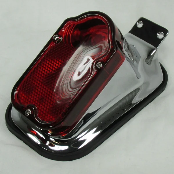 Tombstone Vintage Tail Light with License Plate Tag Mount - 1947-1954 Harley Davidson Style, Replaces HD PT# 68003-47T - Image 3