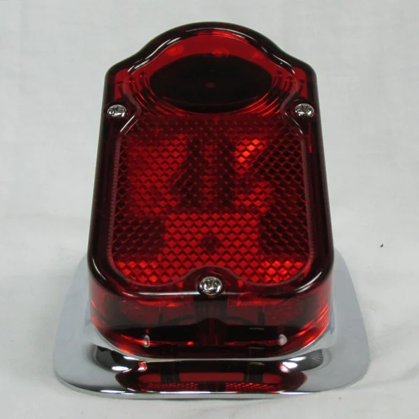 Tombstone Vintage Tail Light with License Plate Tag Mount - 1947-1954 Harley Davidson Style, Replaces HD PT# 68003-47T - Image 6