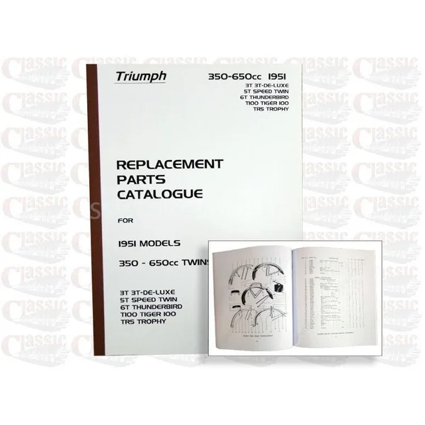 Triumph 1951 p/u Parts Book
