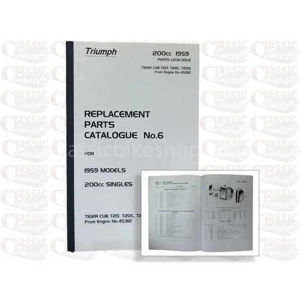 Triumph 1959 T20 Parts Book