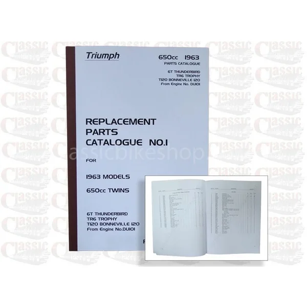 Triumph 1963 650 Parts Book