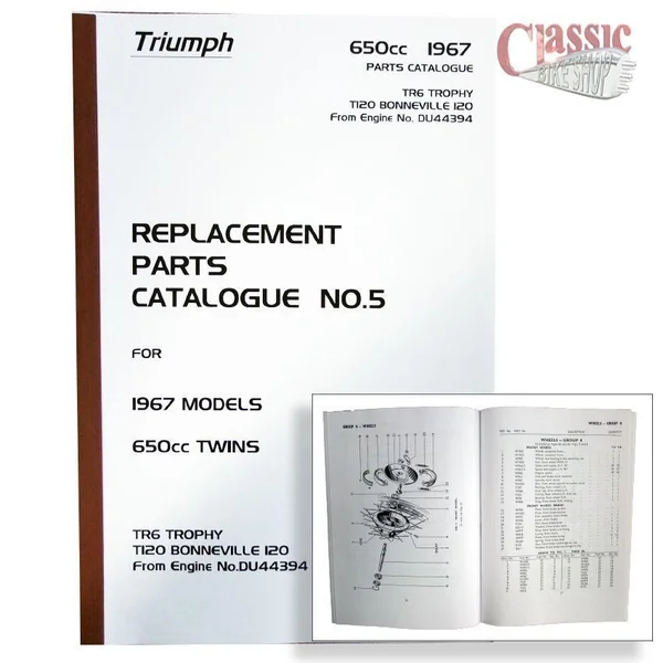Triumph 1967 Parts Book