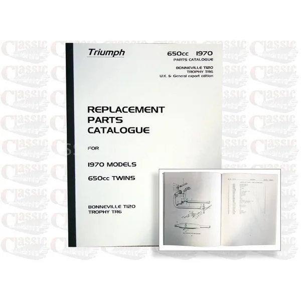 Triumph 1970 650 Parts Book