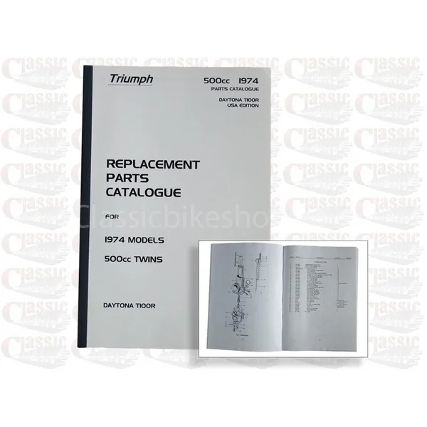 Triumph 1974 T100R Parts Book