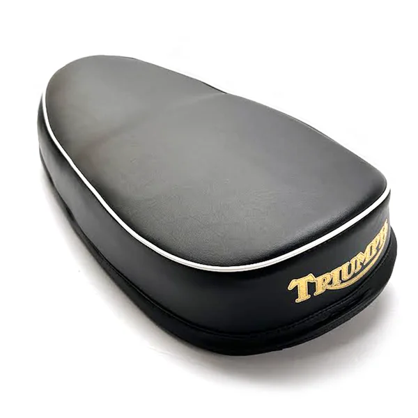 Triumph Bathtub 3TA/5TA/T100A TR6 T120 1959-66. Black top, white piping.