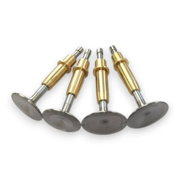 Triumph T100 Hepolite Complete Valves And Guides Set (1967-73) OEM: 70-6301, 70-6853, 70-6854