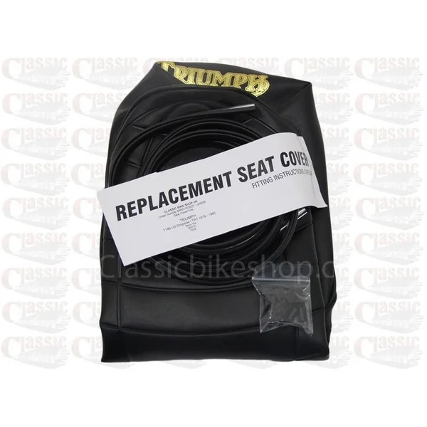 Triumph T140 U.S Dropside Dual Seat Cover Black - Image 3