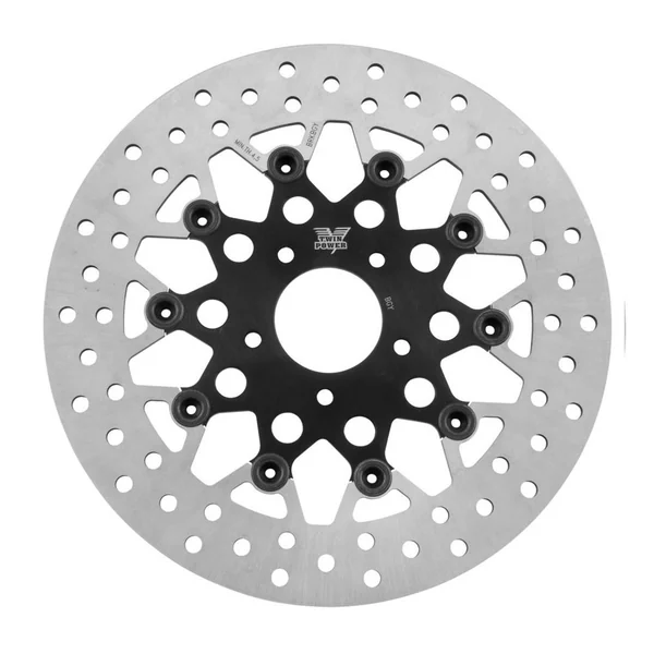 Twin Power 11.8" Floating Mesh Rear Brake Rotor for Harley - Black